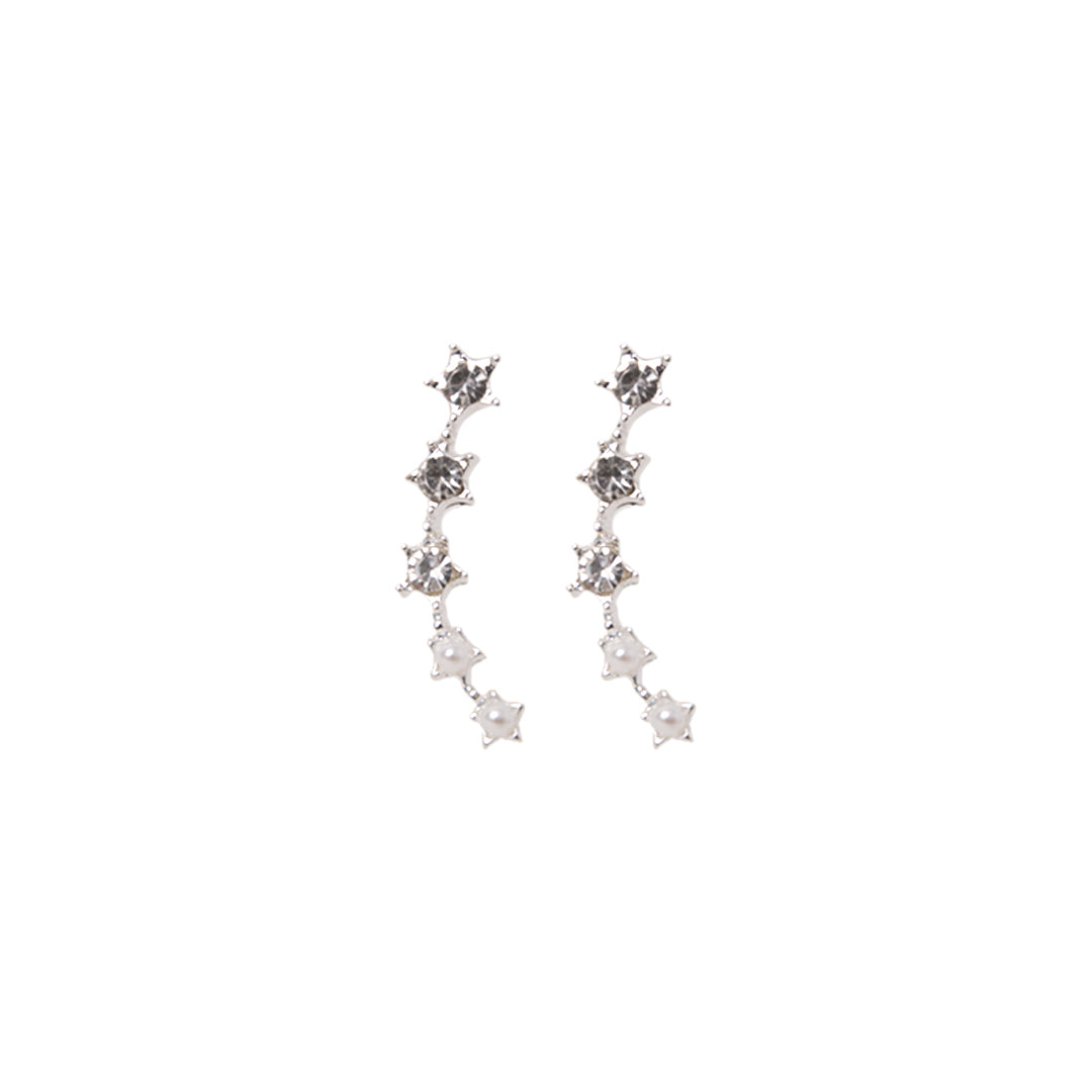 Stroberi Rhinestone Long Stud Earring