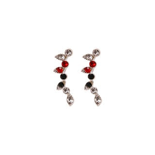 Stroberi Rhinestone Long Stud Earring