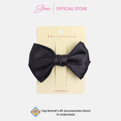Stroberi Mix Fabric Bow Hair Clip