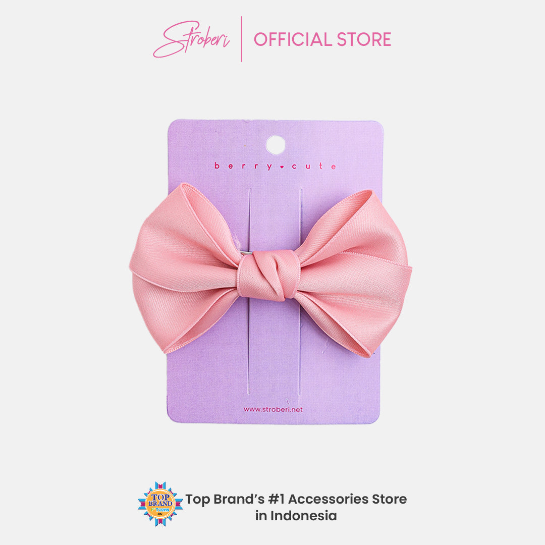 Stroberi Mix Fabric Bow Hair Clip