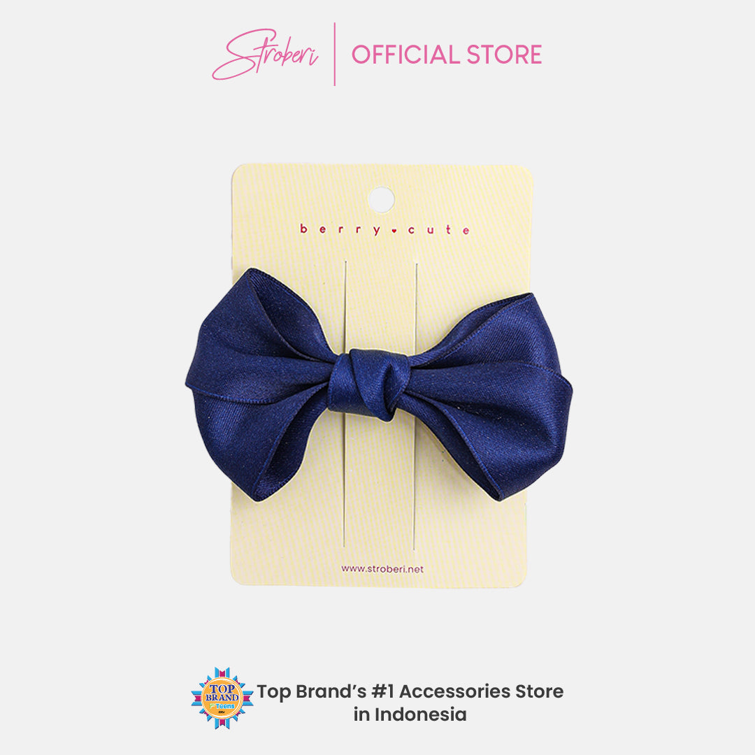 Stroberi Mix Fabric Bow Hair Clip