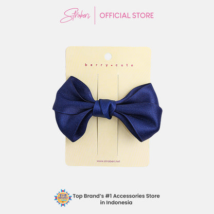 Stroberi Mix Fabric Bow Hair Clip