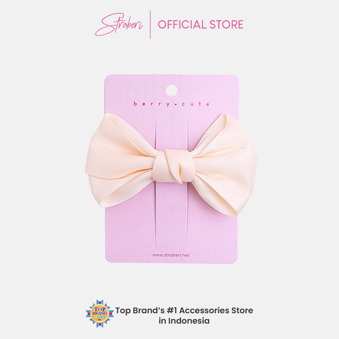 Stroberi Mix Fabric Bow Hair Clip