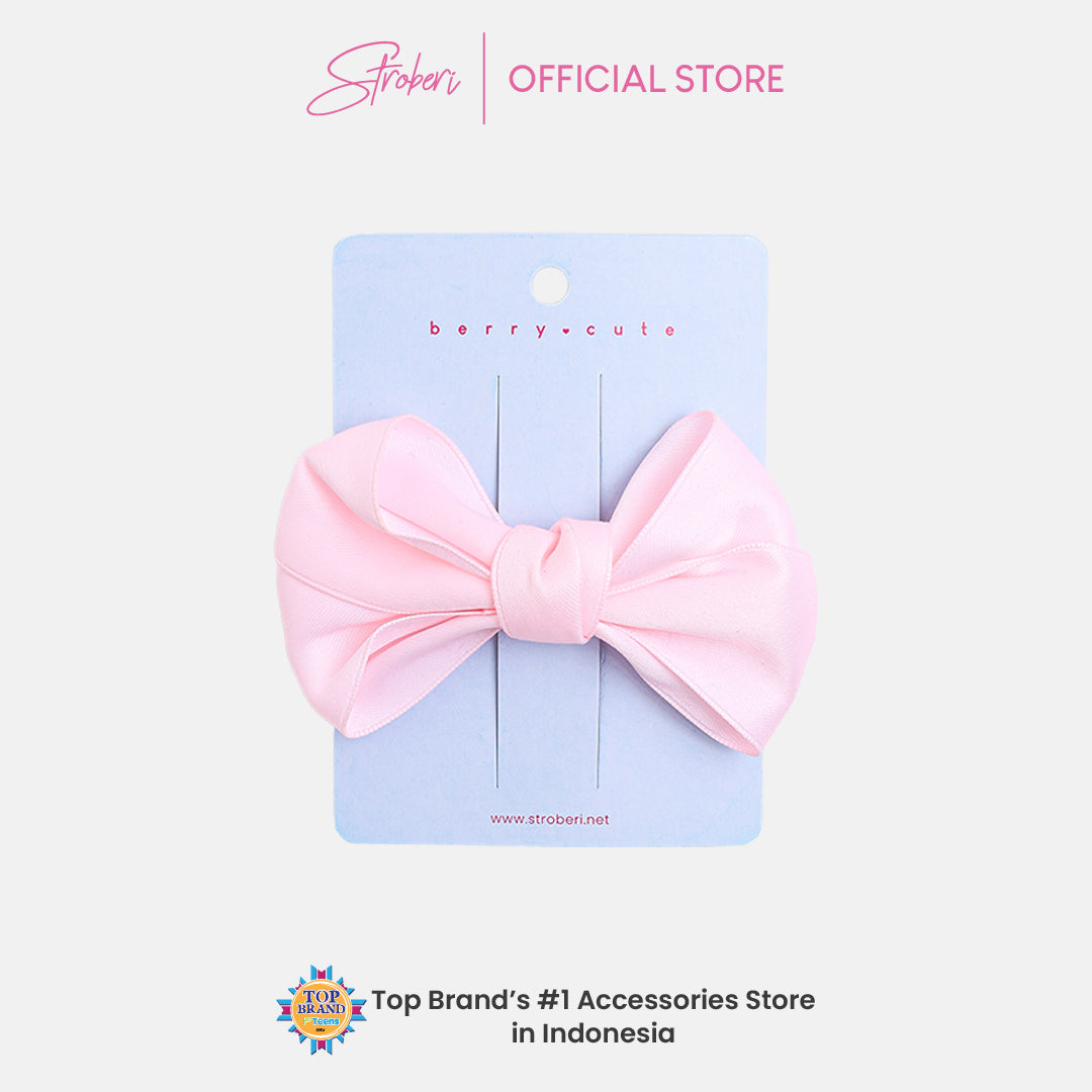 Stroberi Mix Fabric Bow Hair Clip