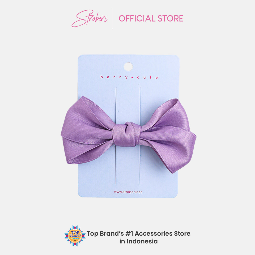 Stroberi Mix Fabric Bow Hair Clip