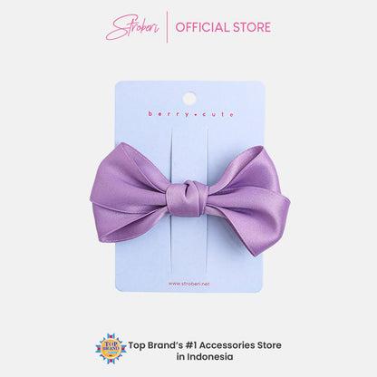 Stroberi Mix Fabric Bow Hair Clip