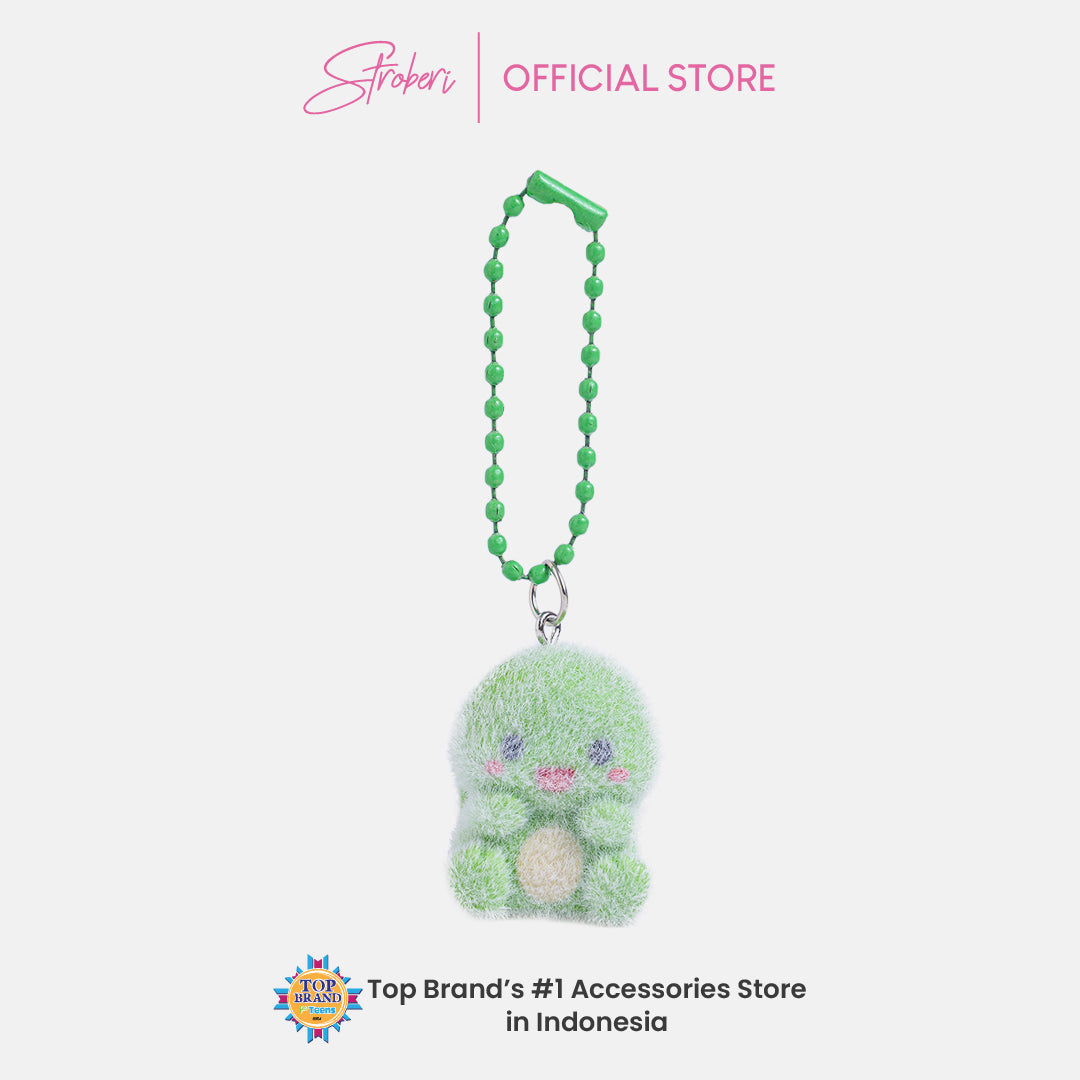 Stroberi Mini Clay Fur Character Keychain