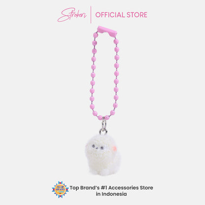 Stroberi Mini Clay Fur Character Keychain