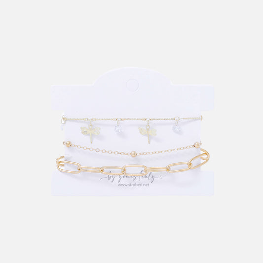 Stroberi Chain Bracelet Set