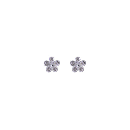 Stroberi Rhinestone Stud Earring- 2