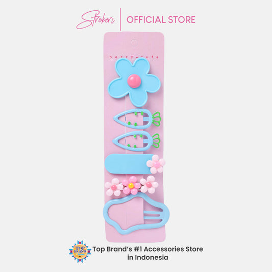 Stroberi Flower & Mix Hair Clip Set