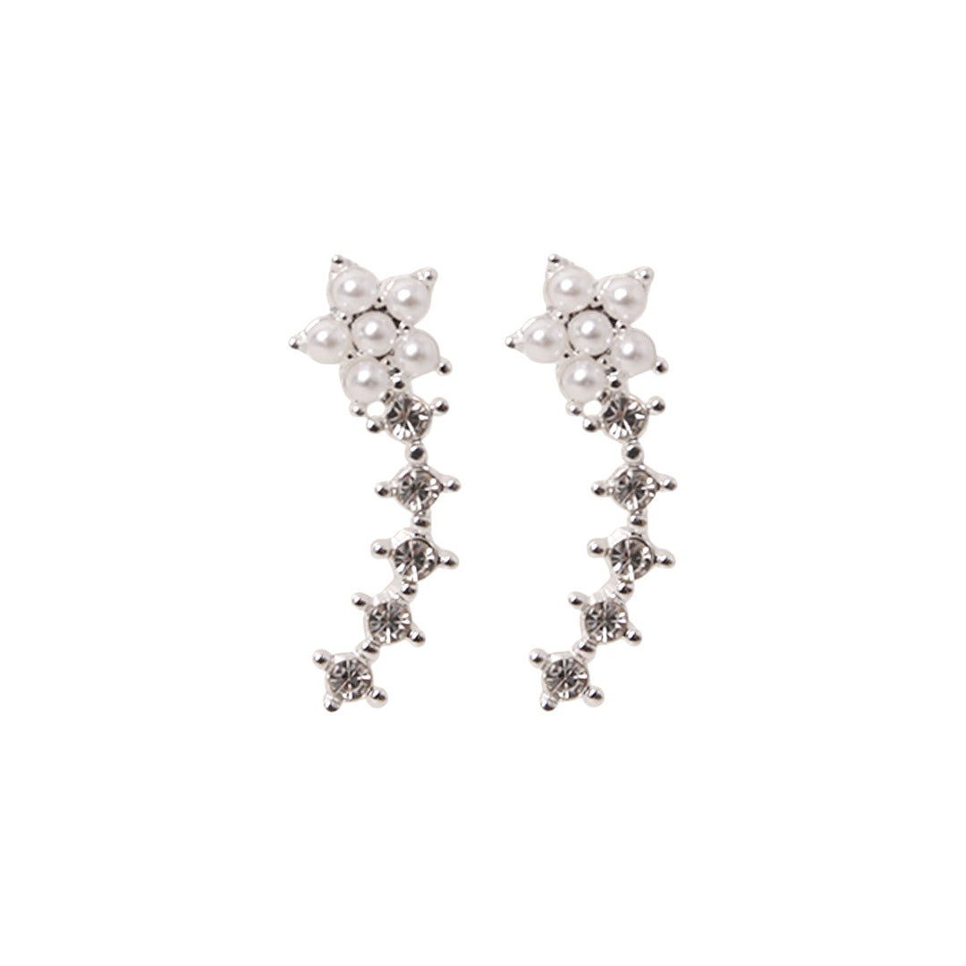 Stroberi Rhinestone Long Stud Earring