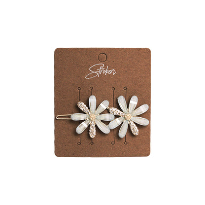 Stroberi Rhinestone Flower & Butterfly Set Hair Clip