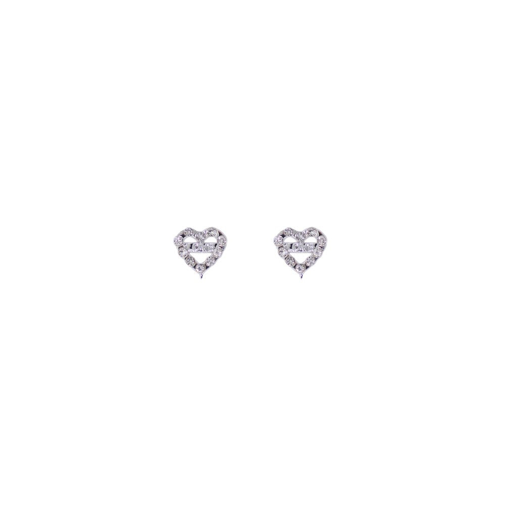 Stroberi Rhinestone Stud Earring- 1