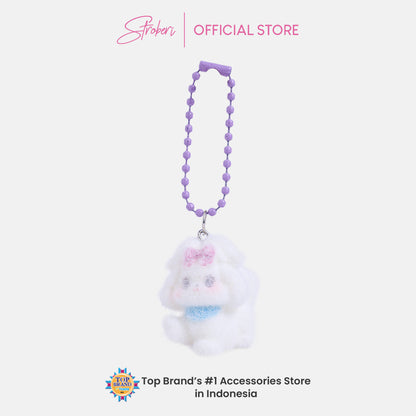 Stroberi Mini Clay Fur Character Keychain