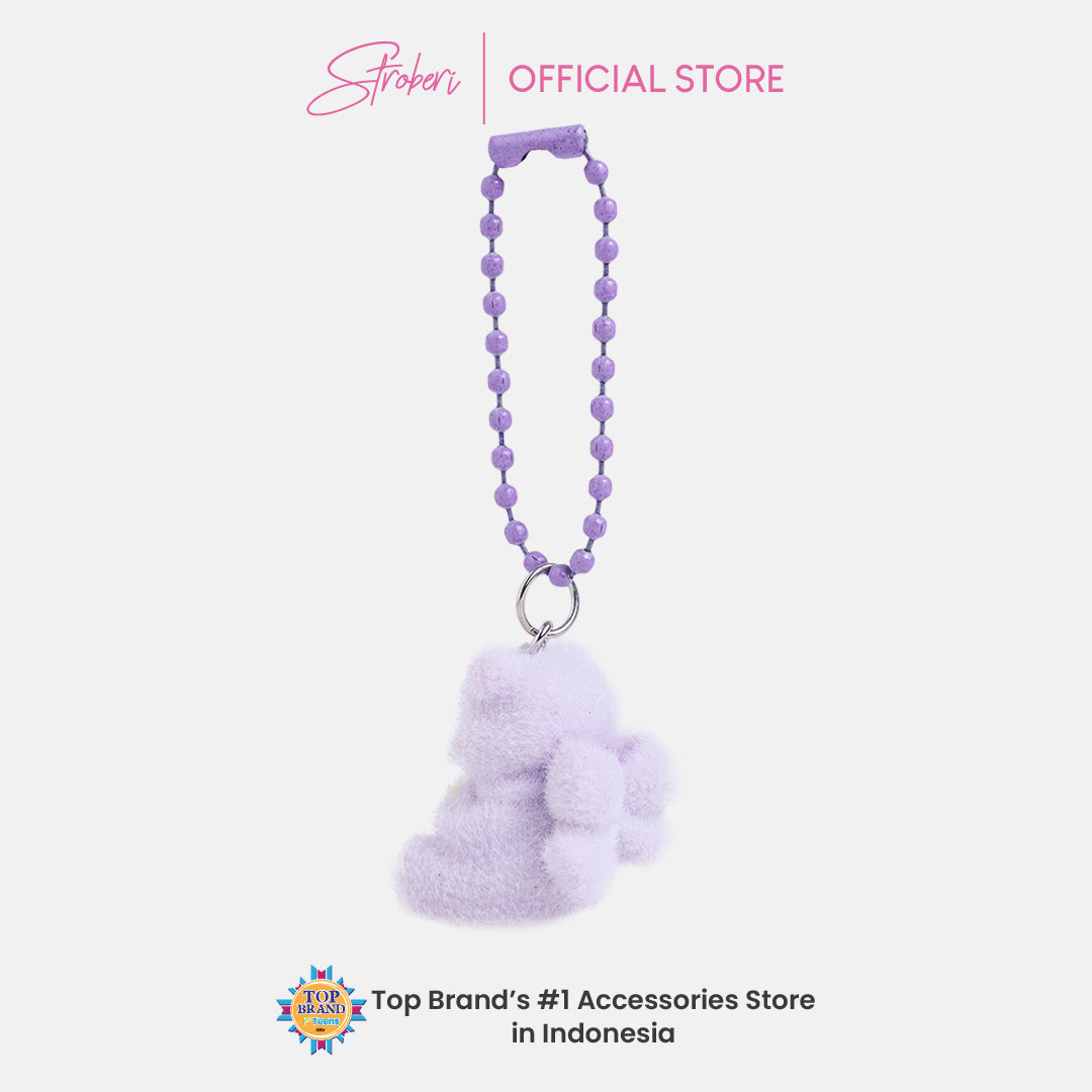 Stroberi Mini Clay Fur Character Keychain