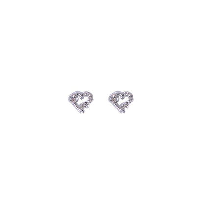 Stroberi Rhinestone Stud Earring- 1