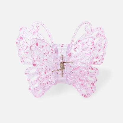 Stroberi Rainbow Color Butterfly & Flower Hair Clip