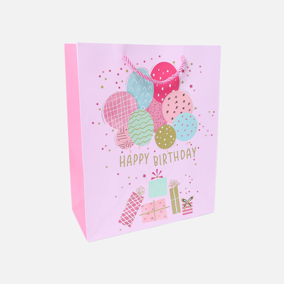 Stroberi Birthday Gift Bag Balloon