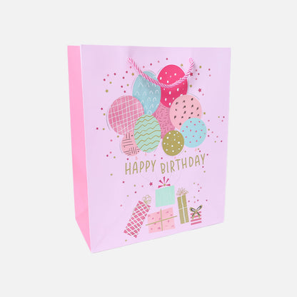 Stroberi Birthday Gift Bag Balloon