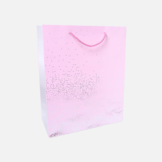 Stroberi Birthday Gift Bag Dot Silver