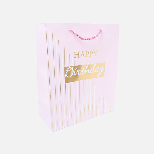 Stroberi Birthday Gift Bag HBD Pink