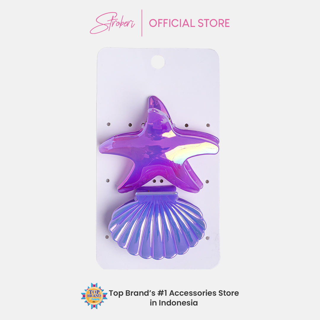 Stroberi Trans Metallic Hair Clip Set
