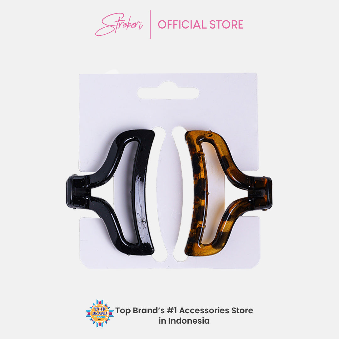 Stroberi Motif Leopard Hair Clip Set