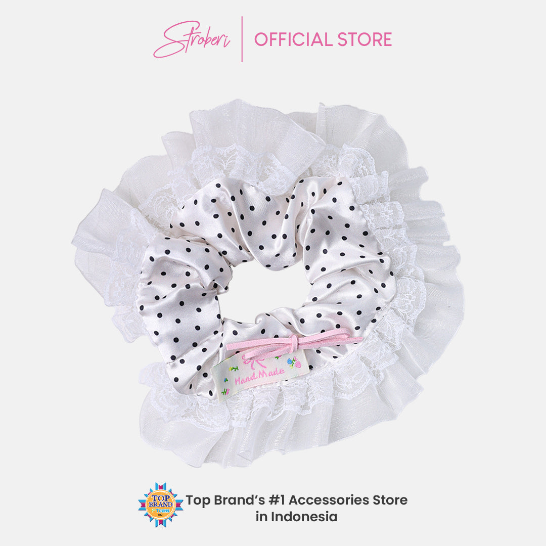 Stroberi Scrunchie Motif -1 Hair Tie