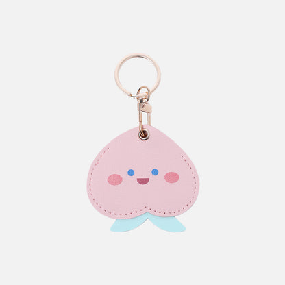 Stroberi Character Leather Keychain