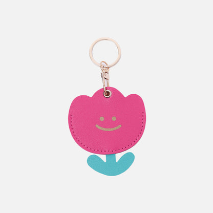Stroberi Character Leather Keychain