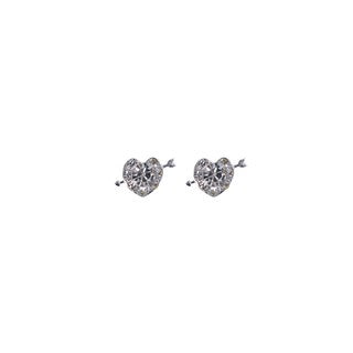 Stroberi Rhinestone Stud Earring- 1