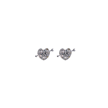 Stroberi Rhinestone Stud Earring- 1