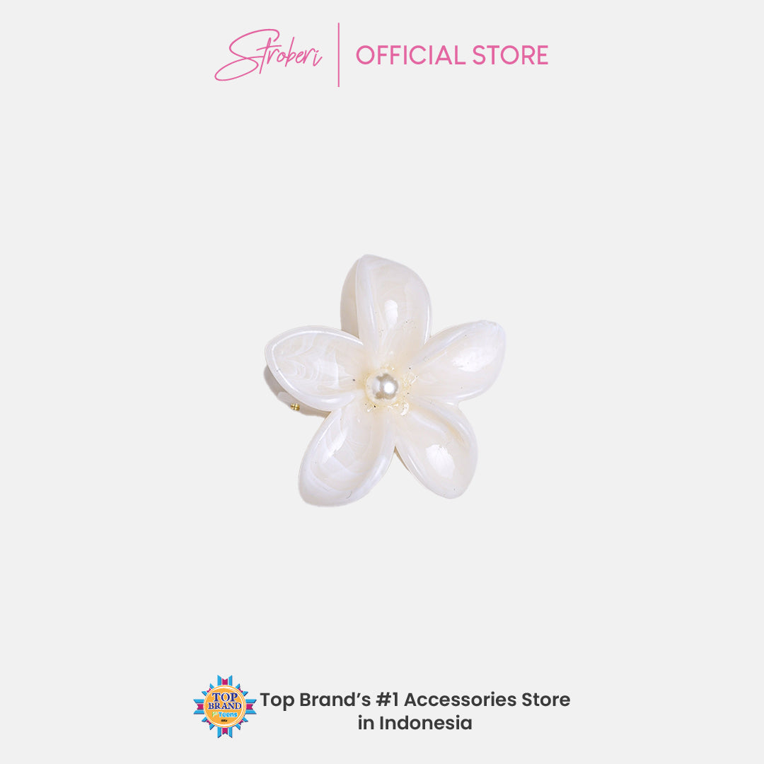 Stroberi Frangipani Flower Hair Clip