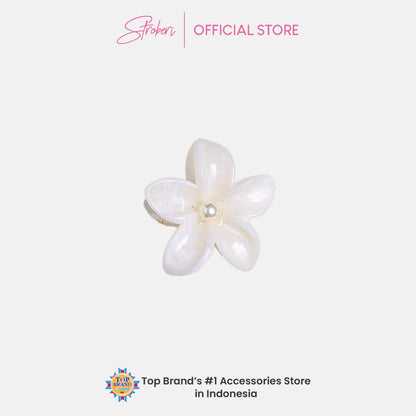 Stroberi Frangipani Flower Hair Clip
