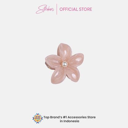 Stroberi Frangipani Flower Hair Clip