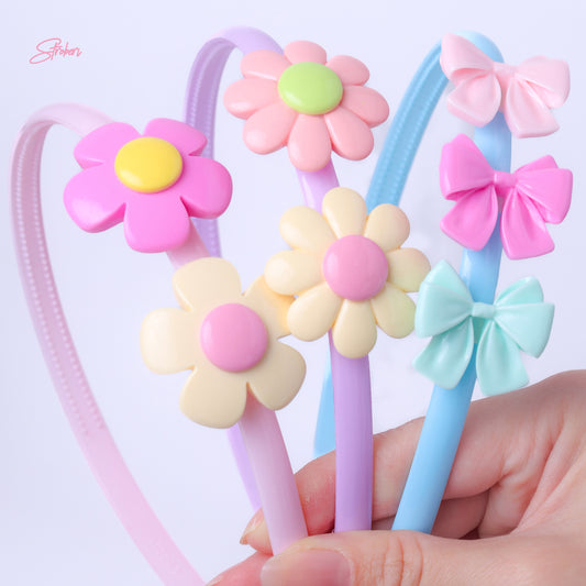 Stroberi Flower & Butterfly Clay Series Headband