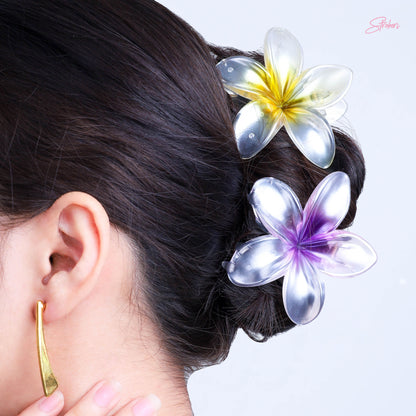 Stroberi Frangipani Flower Hair Clip