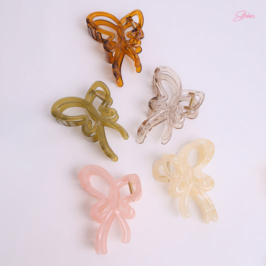 Stroberi Hole Knot Butterfly Hair Clip