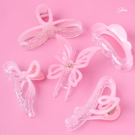 Stroberi Two Color Shape Hair Clip
