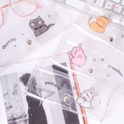 Stroberi Transparent Pattern Glasses Case