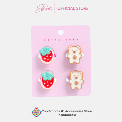 Stroberi Kids Character Hair Tie Set
