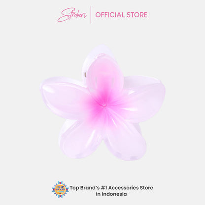 Stroberi Frangipani Flower Hair Clip
