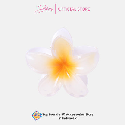 Stroberi Frangipani Flower Hair Clip