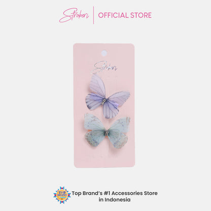 Stroberi Butterfly Hair Clip Set