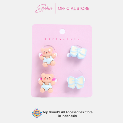 Stroberi Kids Character Hair Tie Set