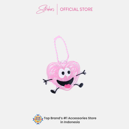 Stroberi Acrylic Monster Abstract Keychain