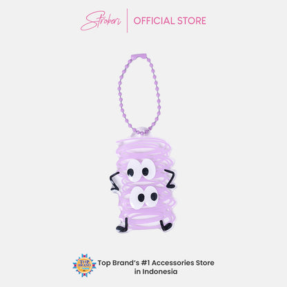 Stroberi Acrylic Monster Abstract Keychain
