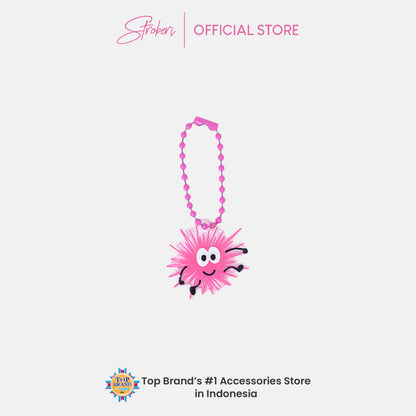 Stroberi Acrylic Monster Abstract Keychain