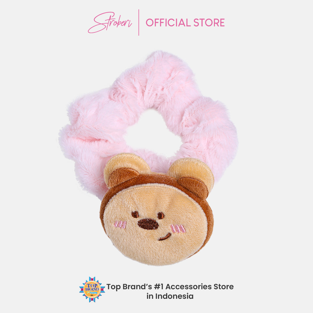 Stroberi Fur Character Hair Tie